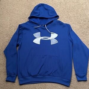Under Armour Blue Hoodie with White Logo